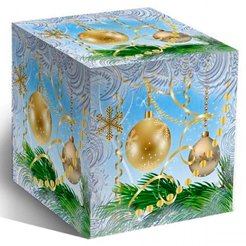 Коробка под кружку Новогодние шары